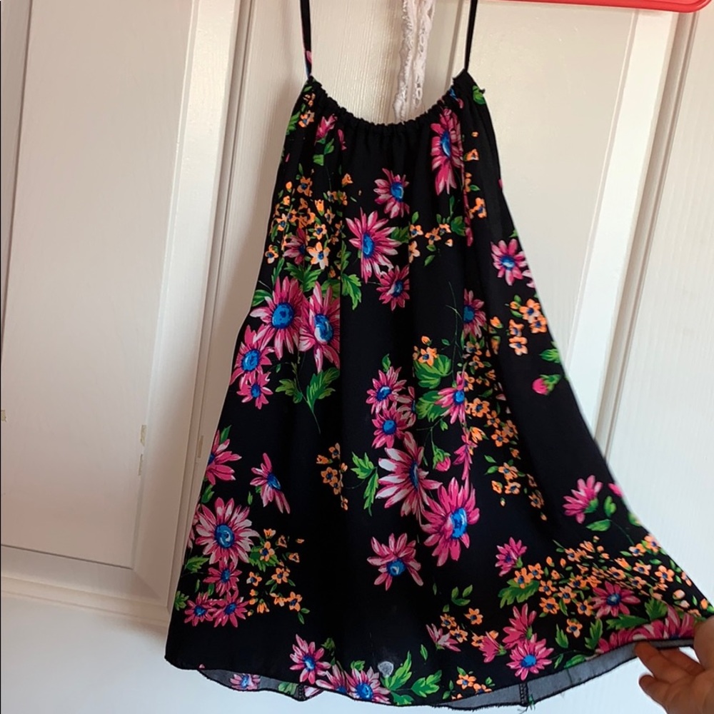 Neon Floral halter top